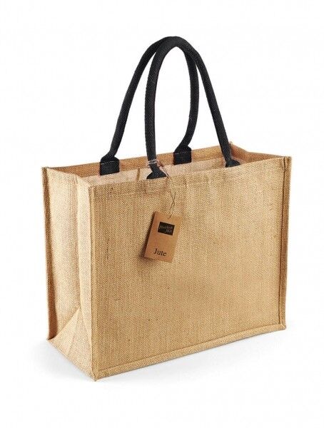 Sacosa iuta cu manere colorate clasic - Classic Jute Shopper - imagine 5