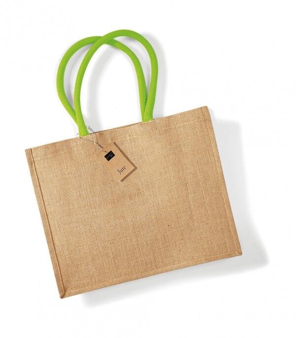 Sacosa iuta cu manere colorate clasic - Classic Jute Shopper - imagine 9
