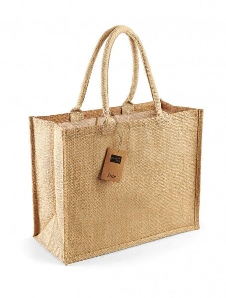 Sacosa iuta cu manere colorate clasic - Classic Jute Shopper - imagine 3