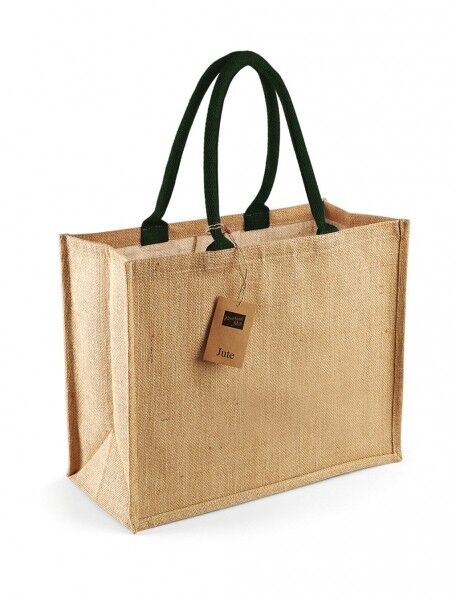 Sacosa iuta cu manere colorate clasic - Classic Jute Shopper - imagine 11