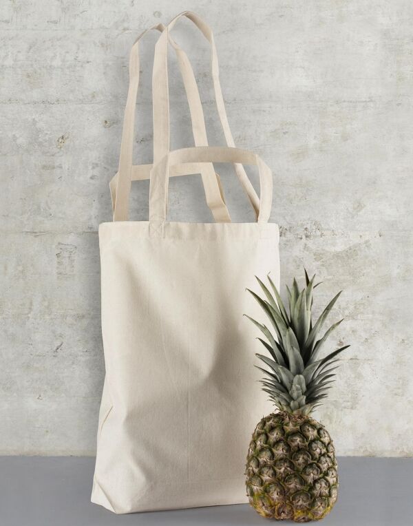 Sacose din Bumbac 38x42 cm cu 4 manere - 2 scurte si 2 lungi si burduf de 10 cm - imagine 2